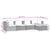 5 Piece Garden Lounge Set with Cushions Poly Rattan Grey