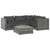 5 Piece Garden Lounge Set with Cushions Poly Rattan Grey