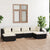 6 Piece Garden Lounge Set with Cushions Poly Rattan Black