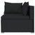 8 Piece Garden Lounge Set with Cushions Poly Rattan Black