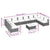 11 Piece Garden Lounge Set with Cushions Poly Rattan Brown