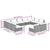 11 Piece Garden Lounge Set with Cushions Brown Poly Rattan
