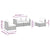 4 Piece Garden Lounge Set with Cushions Poly Rattan Grey