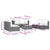 7 Piece Garden Lounge Set with Cushions Poly Rattan Brown