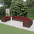 8 Piece Garden Lounge Set with Cushions Poly Rattan Brown