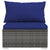 8 Piece Garden Lounge Set with Cushions Poly Rattan Grey