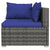 9 Piece Garden Lounge Set with Cushions Poly Rattan Grey