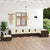 7 Piece Garden Lounge Set with Cushions Poly Rattan Brown