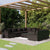 8 Piece Garden Lounge Set with Cushions Black Poly Rattan