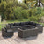 9 Piece Garden Lounge Set with Cushions Poly Rattan Grey