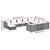 11 Piece Garden Lounge Set with Cushions Poly Rattan Black