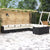 9 Piece Garden Lounge Set with Cushions Poly Rattan Black