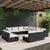 11 Piece Garden Lounge Set with Cushions Black Poly Rattan