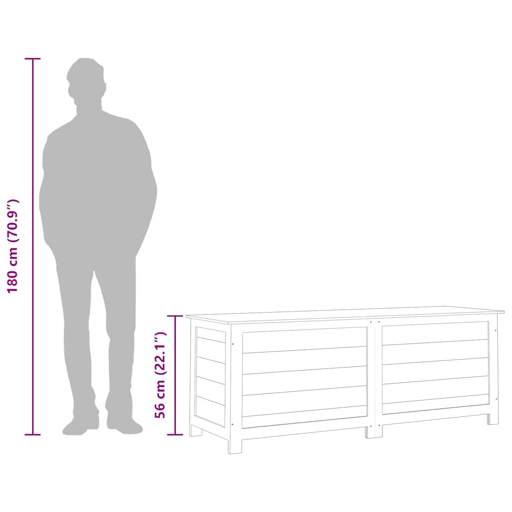 Outdoor Cushion Box Anthracite 150x50x56 cm Solid Wood Fir