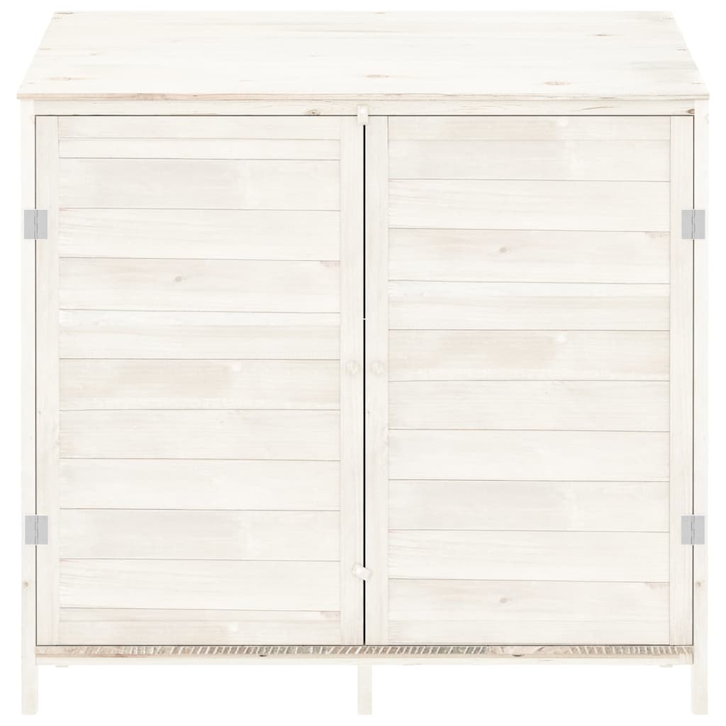 Garden Shed White 102x52x112 cm Solid Wood Fir