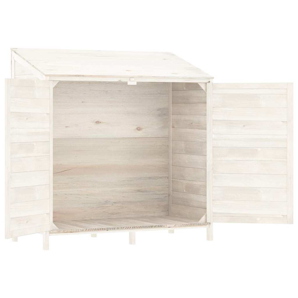 Garden Shed White 102x52x112 cm Solid Wood Fir