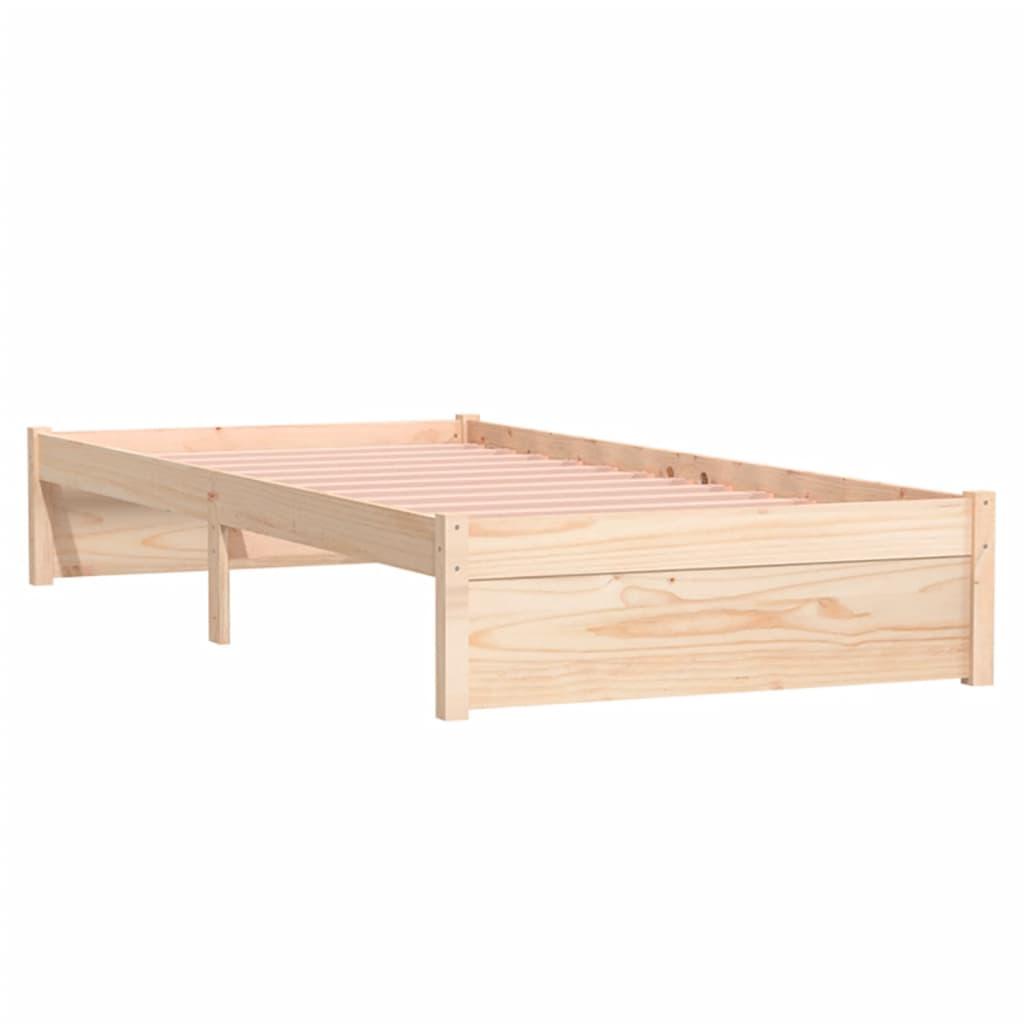 Bed Frame without Mattress Solid Wood 90x190 cm
