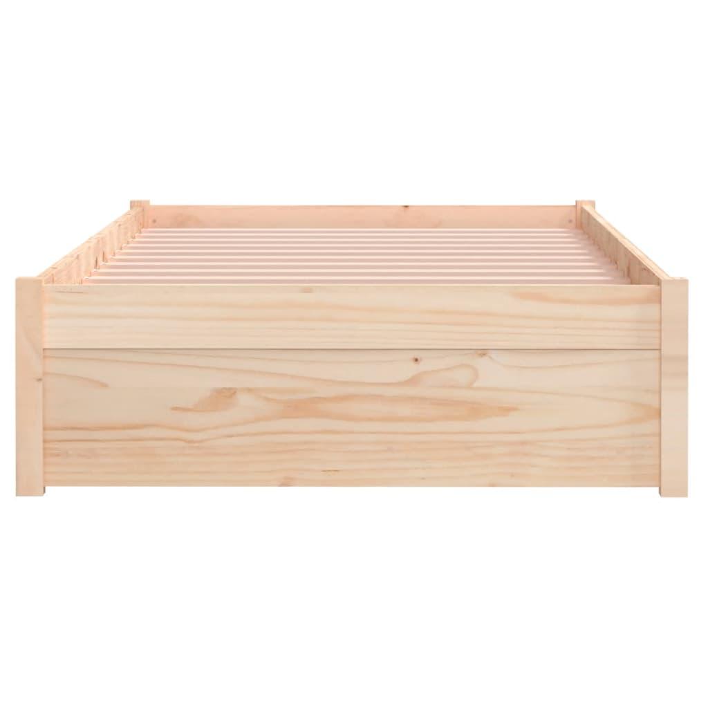 Bed Frame without Mattress Solid Wood 90x190 cm