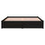 Bed Frame without Mattress Black Solid Wood 150x200 cm