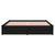 Bed Frame without Mattress Black Solid Wood 150x200 cm