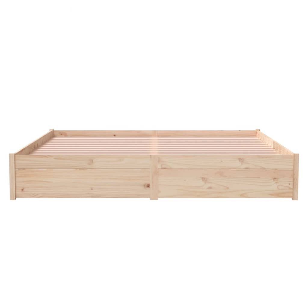 Bed Frame without Mattress Solid Wood 183x203 cm King