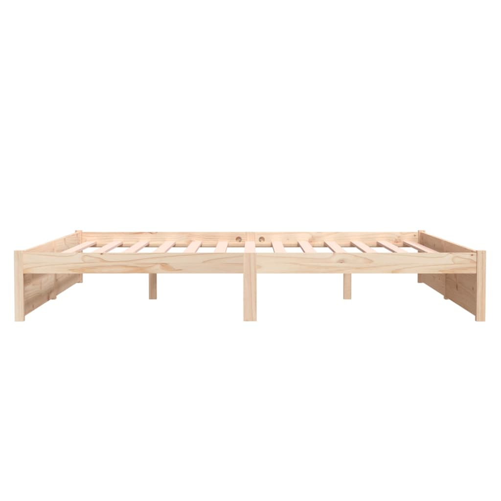 Bed Frame without Mattress Solid Wood 183x203 cm King