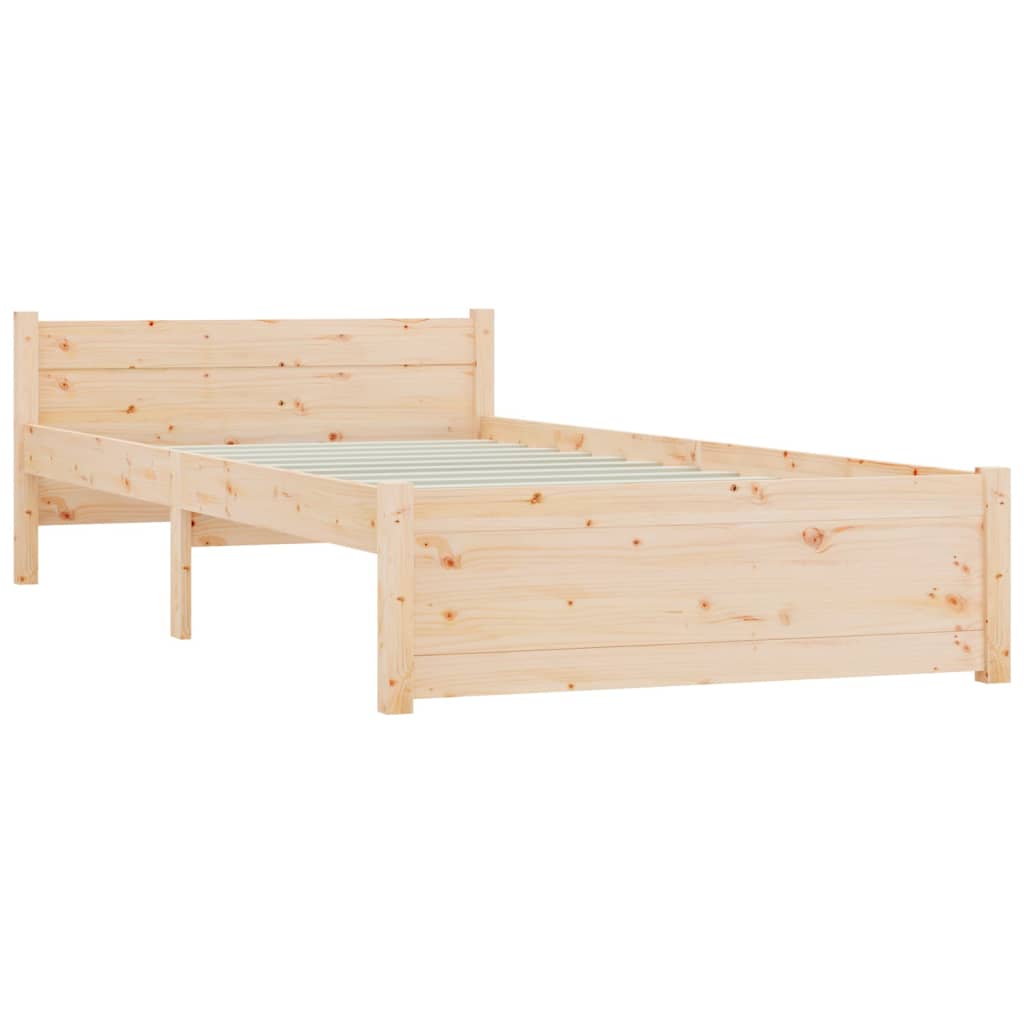 Bed Frame without Mattress Solid Wood 90x190 cm