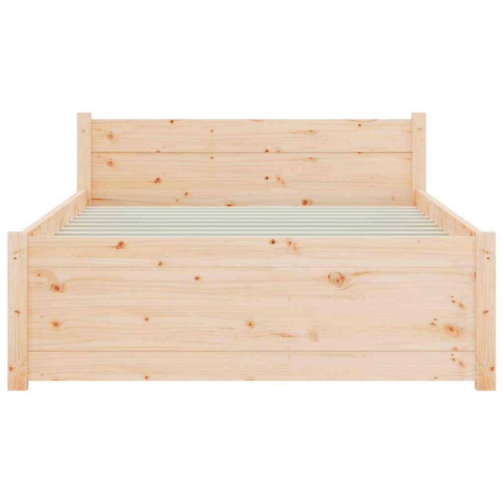 Bed Frame without Mattress Solid Wood 90x190 cm