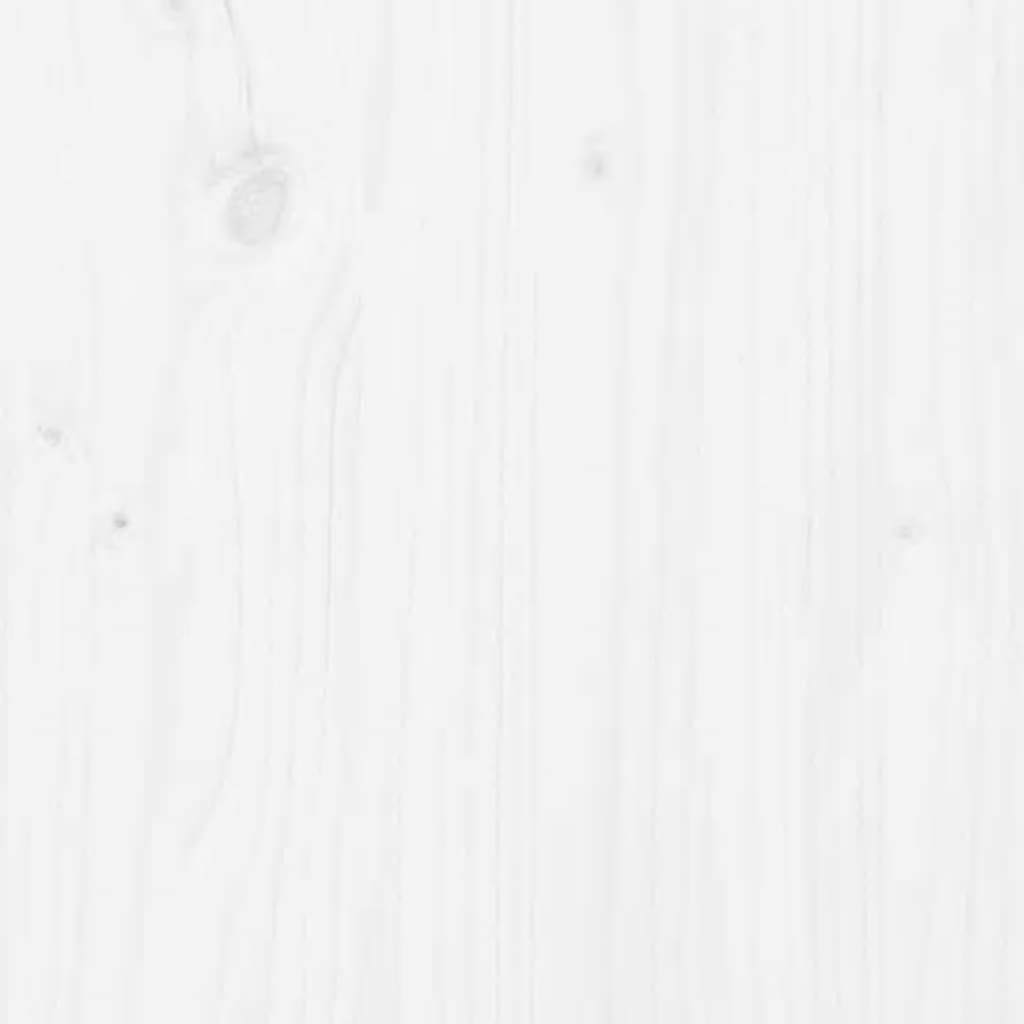 Bed Frame without Mattress White Solid Wood 90x190 cm