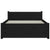 Bed Frame without Mattress Black Solid Wood 90x190 cm