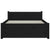 Bed Frame without Mattress Black Solid Wood 90x190 cm