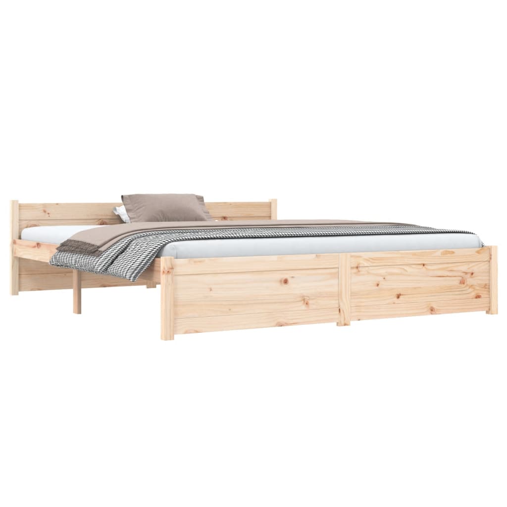 Bed Frame without Mattress Solid Wood 150x200 cm