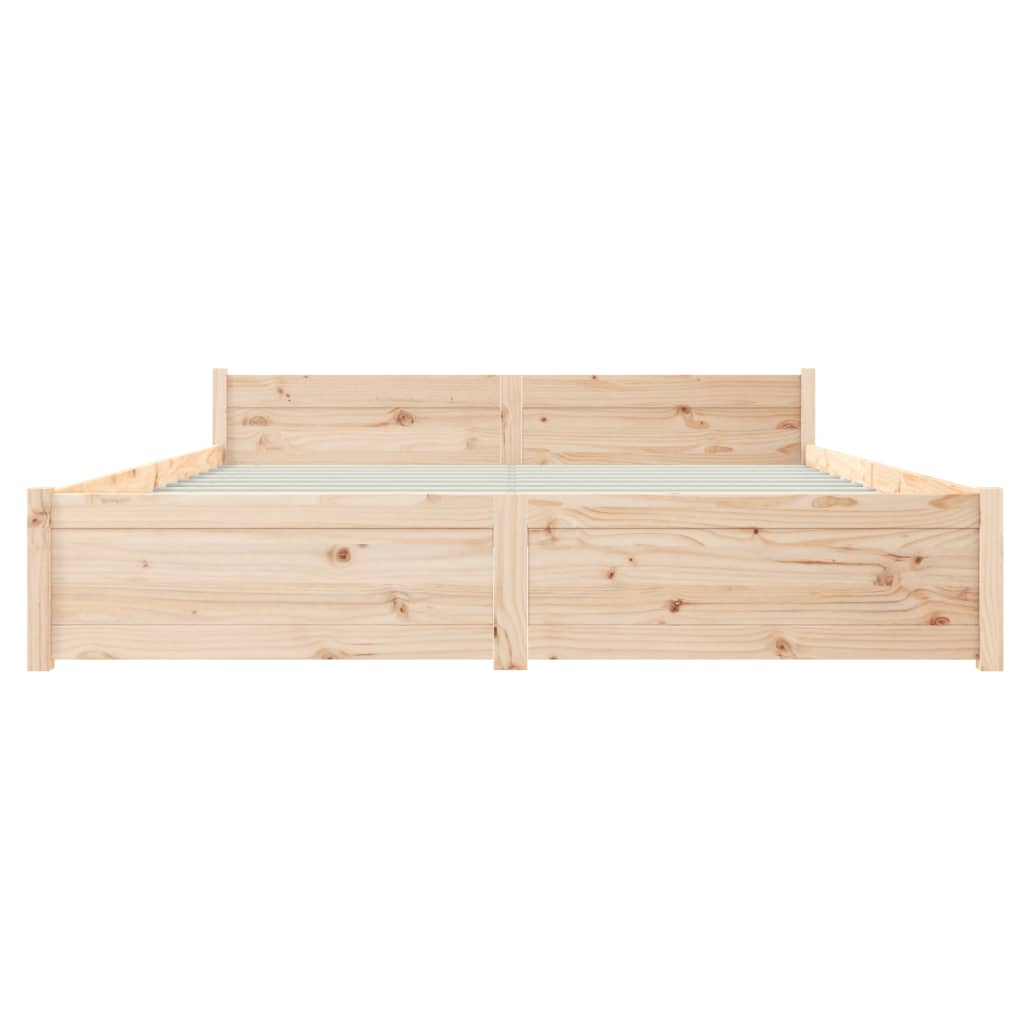 Bed Frame without Mattress Solid Wood 150x200 cm