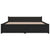 Bed Frame without Mattress Black Solid Wood 150x200 cm