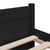 Bed Frame without Mattress Black Solid Wood 150x200 cm