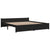 Bed Frame without Mattress Black Solid Wood 183x203 cm King