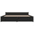 Bed Frame without Mattress Black Solid Wood 183x203 cm King