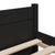 Bed Frame without Mattress Black Solid Wood 183x203 cm King