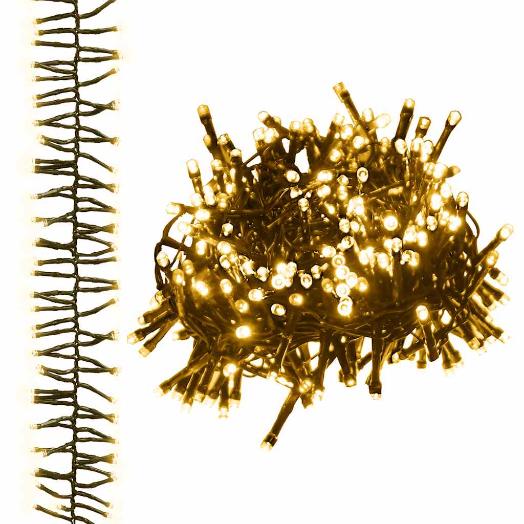 LED Cluster String with 400 LEDs Warm White PVC