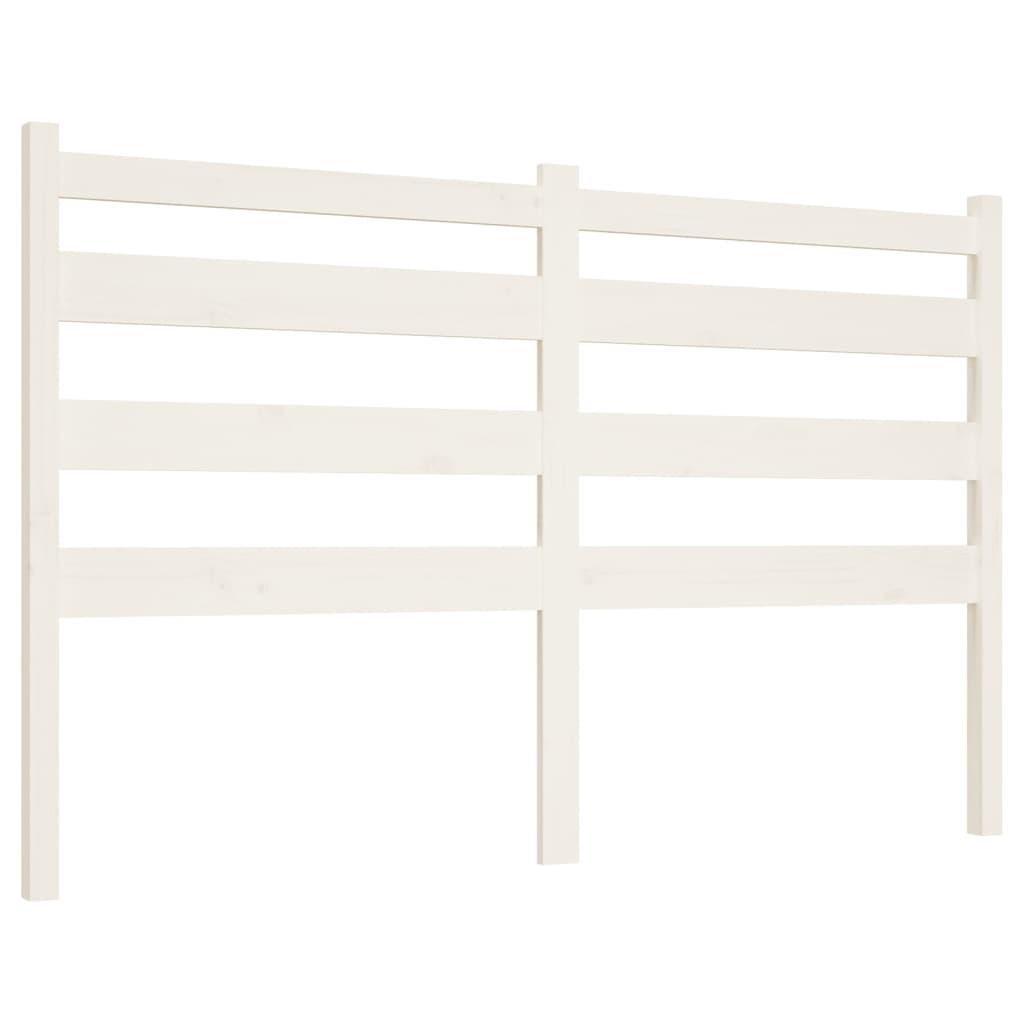 Bed Headboard White 156 cm Solid Wood Pine