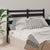 Bed Headboard Black 186 cm Solid Wood Pine