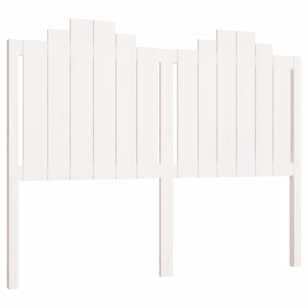 Bed Headboard White 141 cm Solid Wood Pine