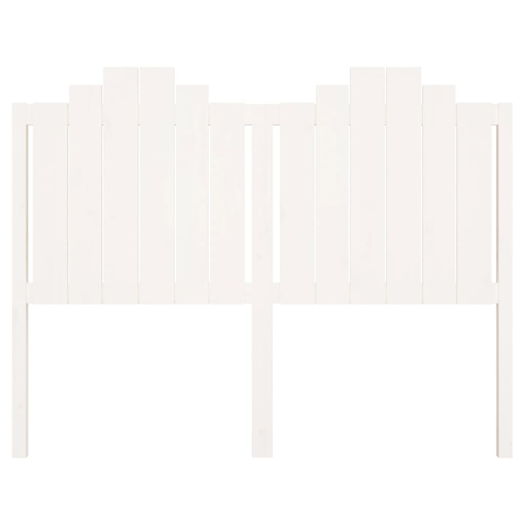 Bed Headboard White 141 cm Solid Wood Pine