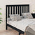 Bed Headboard Black 141 cm Solid Wood Pine