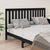 Bed Headboard Black 186 cm Solid Wood Pine