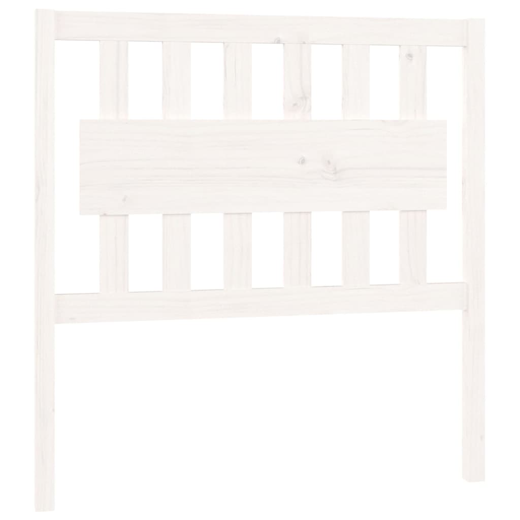 Bed Headboard White 95.5 cm Solid Wood Pine