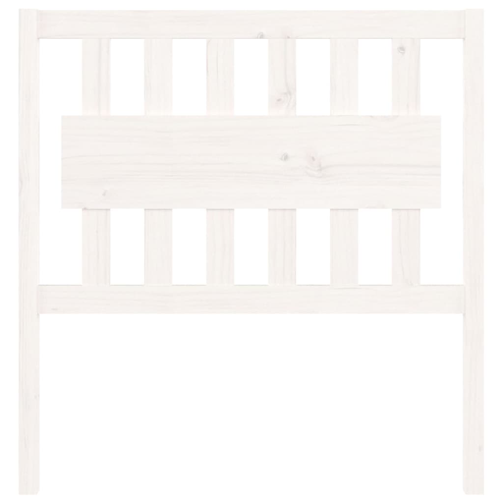 Bed Headboard White 95.5 cm Solid Wood Pine