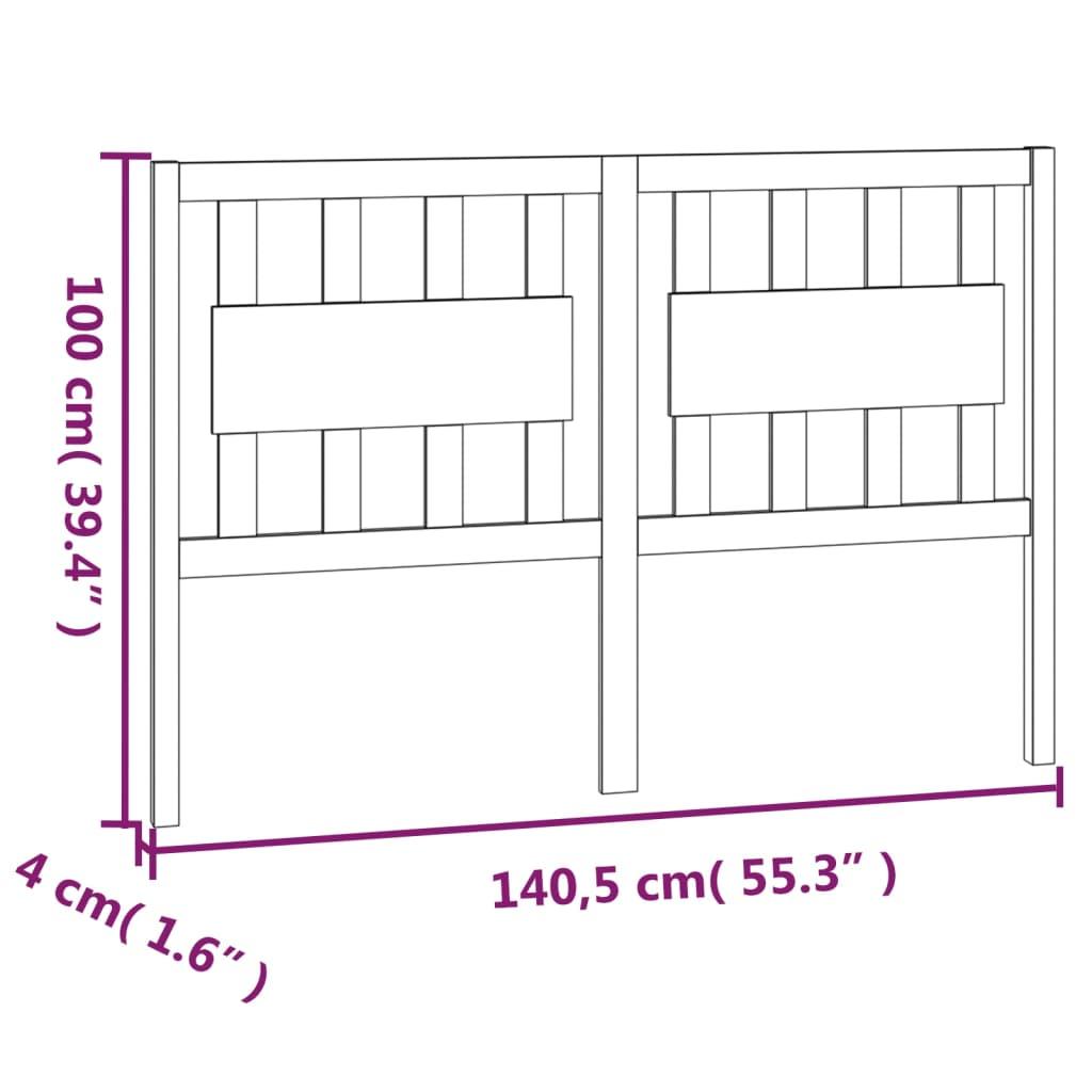 Bed Headboard 140.5 cm Solid Wood Pine