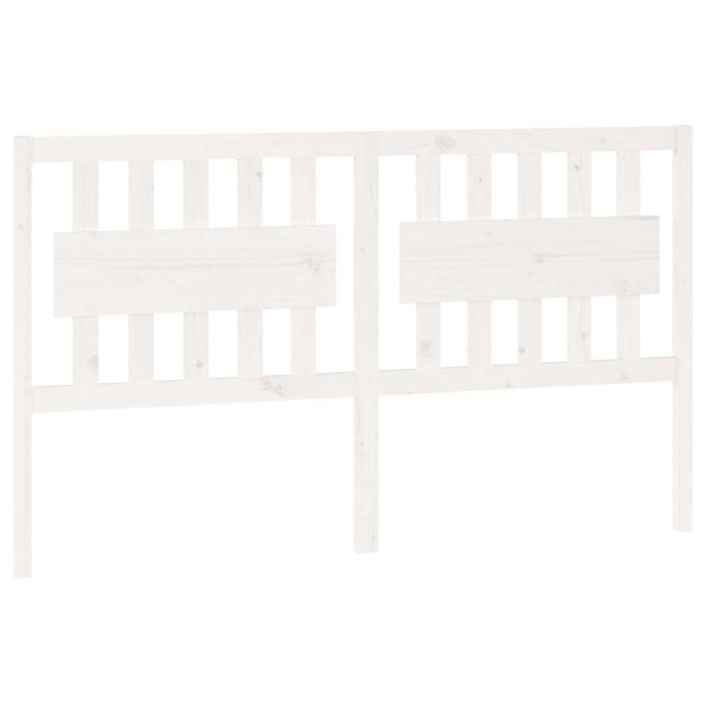 Bed Headboard White 155.5 cm Solid Wood Pine