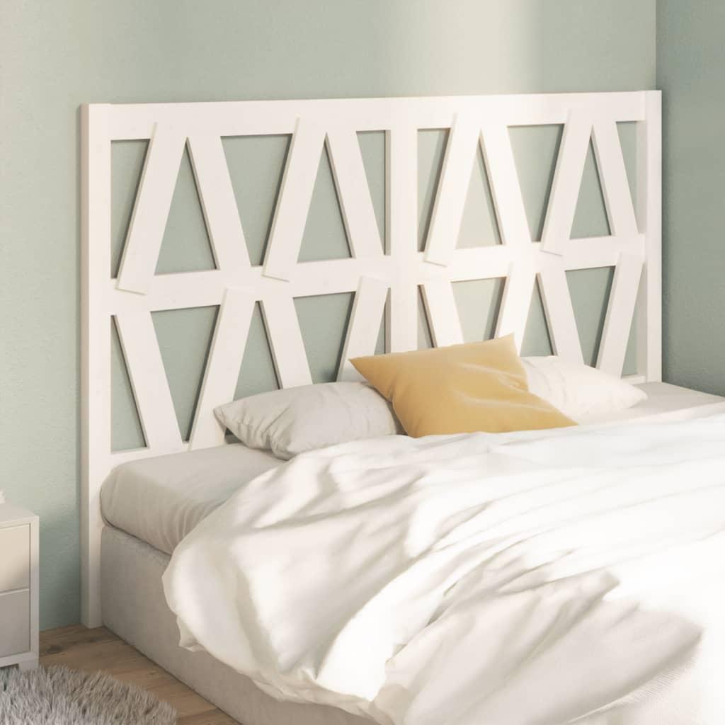 Bed Headboard White 141 cm Solid Wood Pine